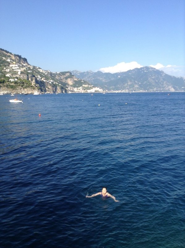 Me! Swimming in the Mediterranean!!