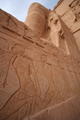 At the foot of of Ramses II and Nefertari