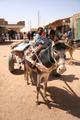Donkey cart at the market