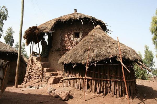Tukul village huts outside Cluster 1
