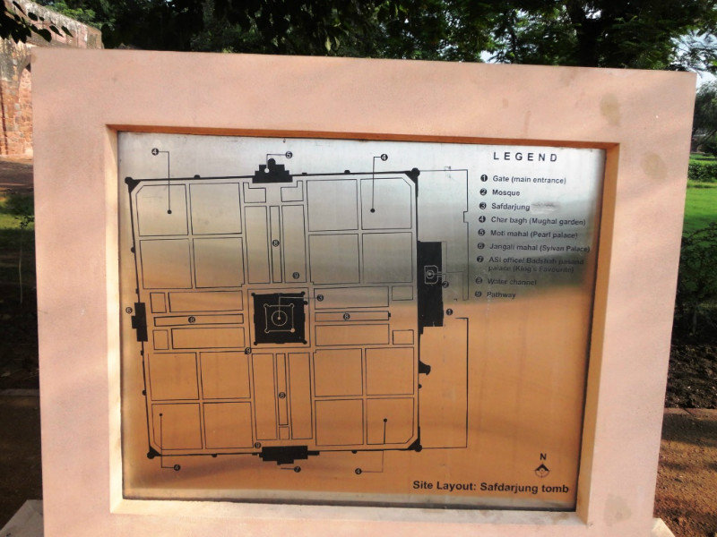Map at the safdarjung tomb