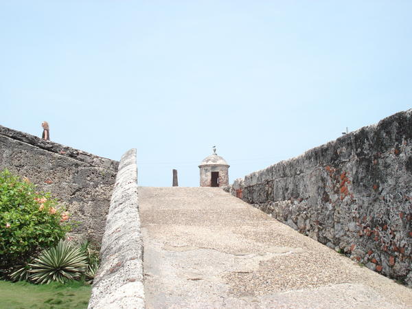 Fortress like wall surrounding Cartagena