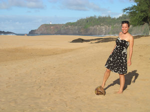 Secret Beach - meget eksotisk at der lå kokosnødder rundt omkring på stranden
