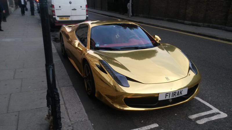 Gold freakin Ferrari