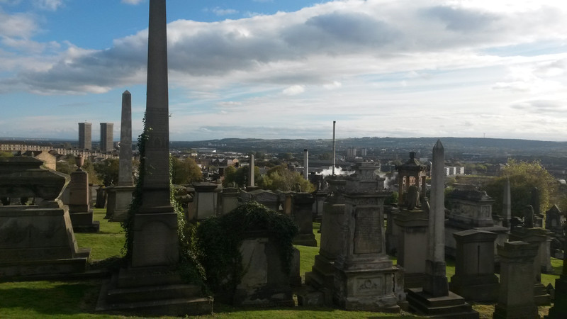 Looking out over the necropolis