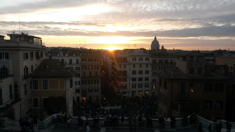 Sunset from the Spanish Steps