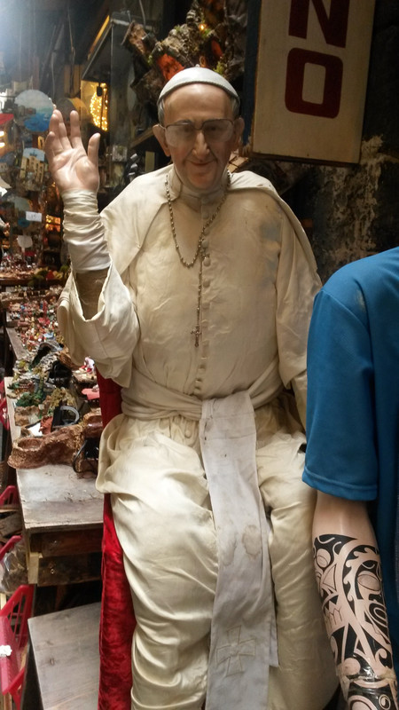 Creepy Pope statue