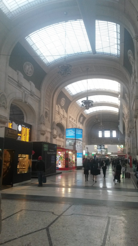 Large train station of Milan