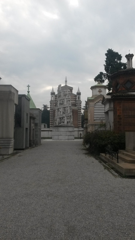 Inside the monumental cemetery of Milan