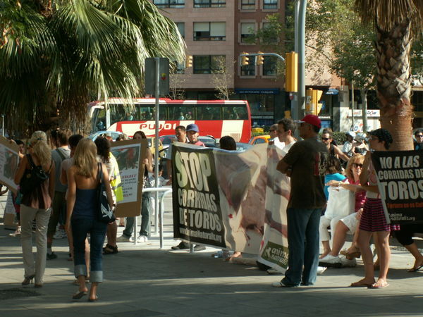 Protestors outside Bull Ring