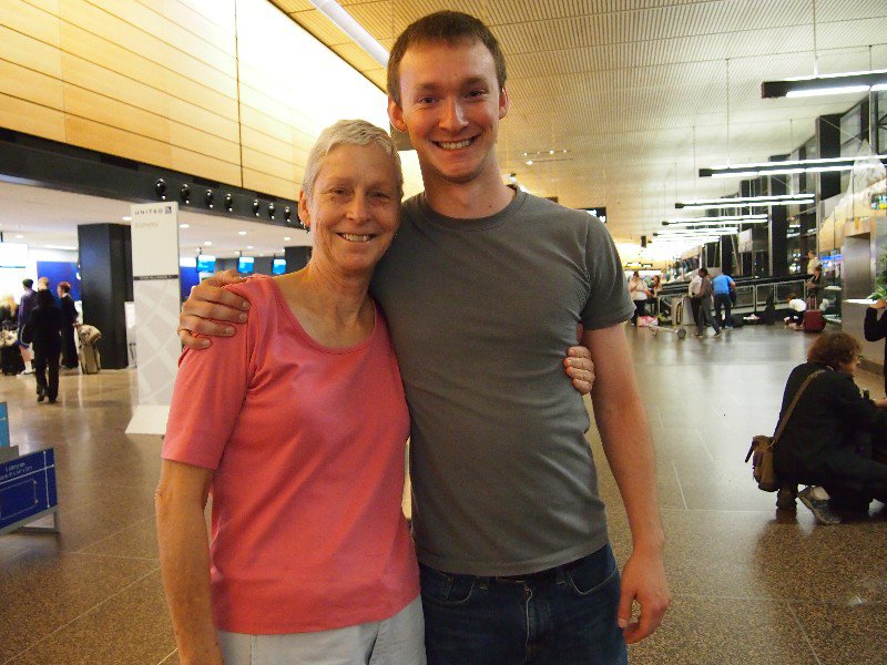 Mom and I at the airport