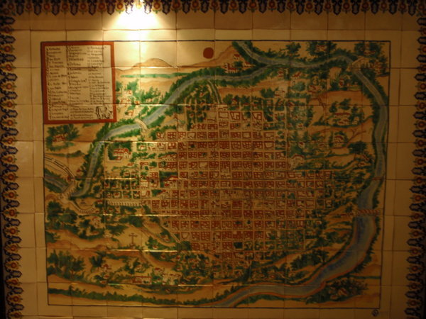 1777 tile plan of Oaxaca City