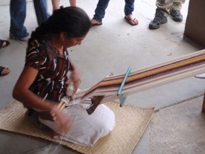 Santo Thomas Pueblo artisan weaving