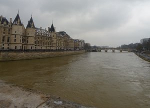 The Seine As View From Notre-Dame Cathedral 