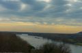 A Cargo Barge Making Its Way Up The Danube