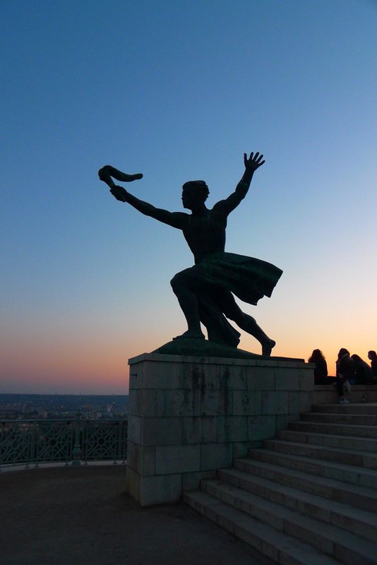 Statue Of Progress On Gellért Hill