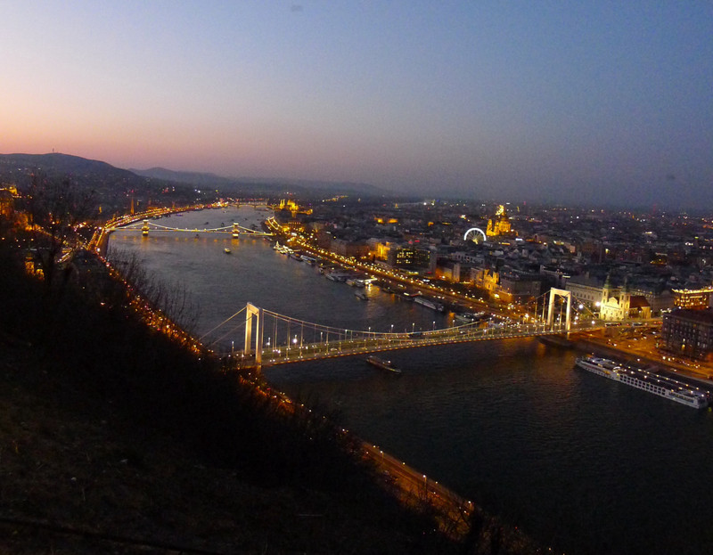Budapest Overlooking The Chain Bridge