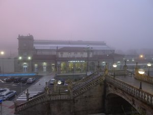 Foggy Start At Santiago Railway Station 