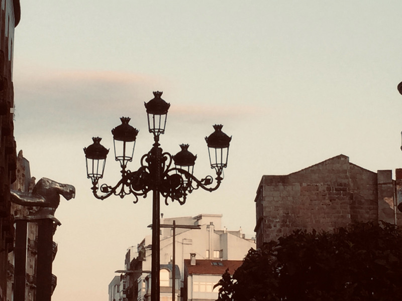 Early Morning Street Lights In Vigo
