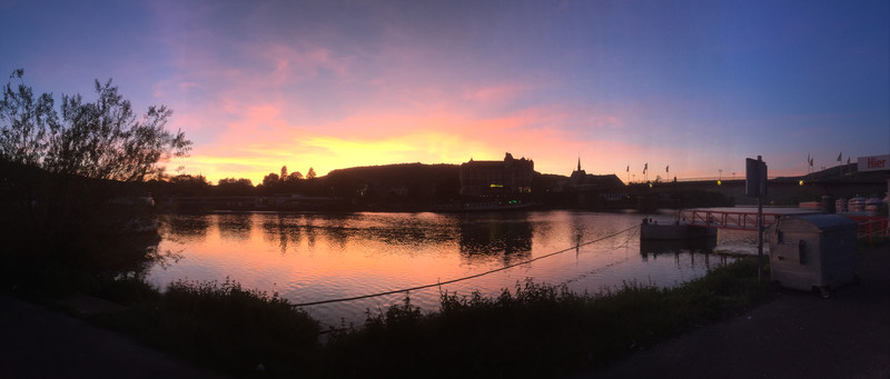 Sunset Over The Moselle River At Bernkastel Kues 