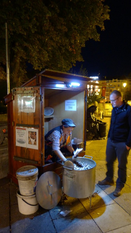 The Chestnut Vendor with a keen customer