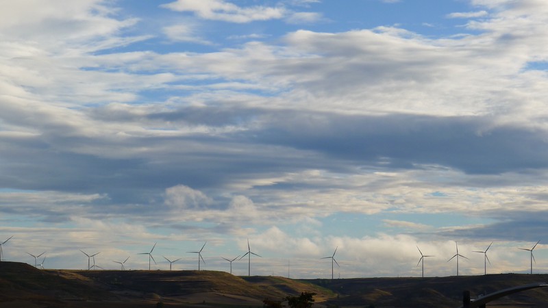 Wind farms by the hundred. Great stuff!