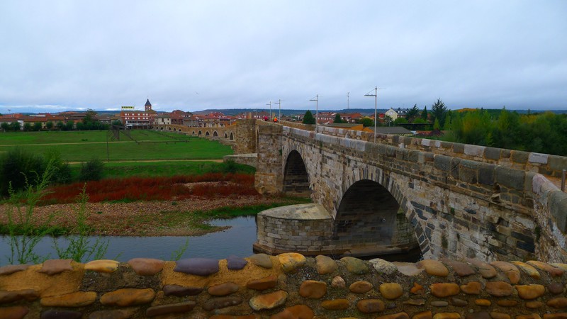 Medieval bridge at Hospital de Orbigo 