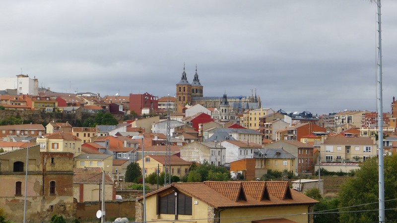 Astorga with the Cathedral in sight.