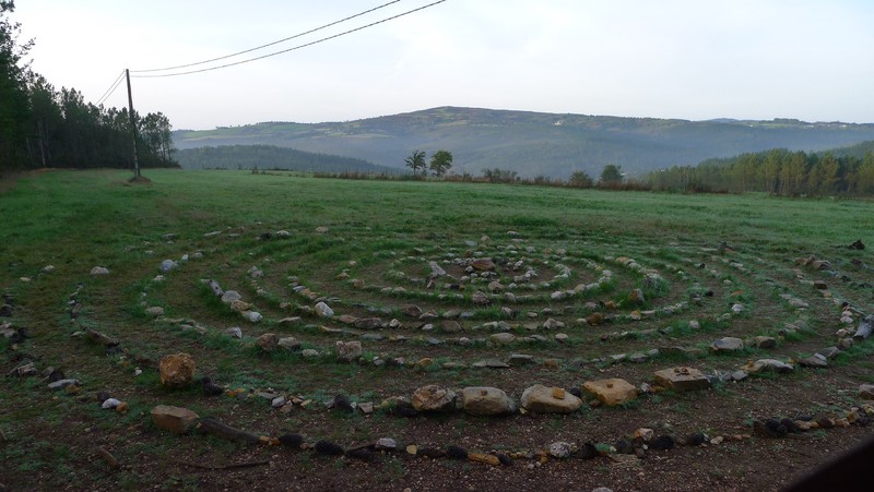 Camino Crop Circles..made with stones.