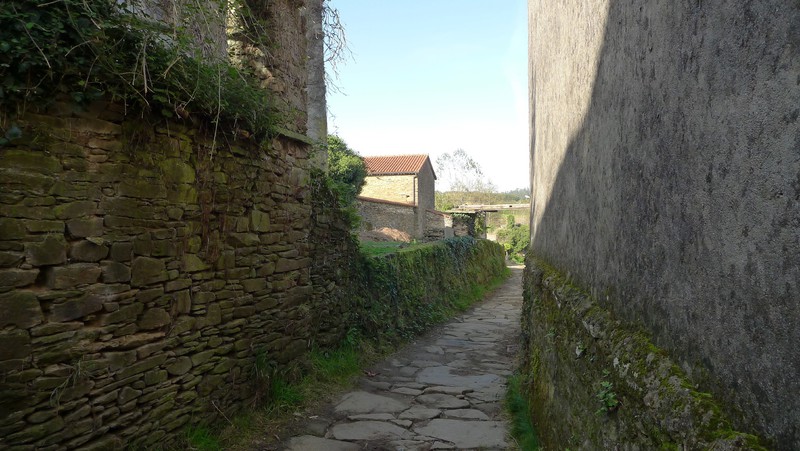 An ancient path through a hamlet.