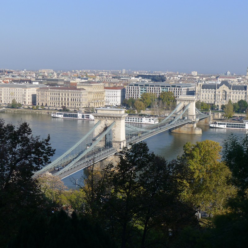 The Chain Bridge across the Danube.
