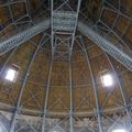 The timber of the outside dome, from inside.