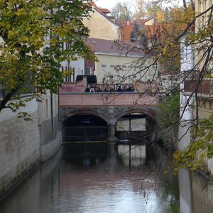 A little bridge across a canal.