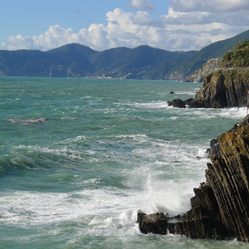 Ligurian Coast, looking back at Monterosso.
