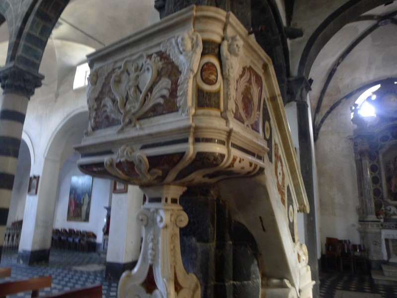 The Pulpit, in marble, was added in 1716, a 'recent'addition.