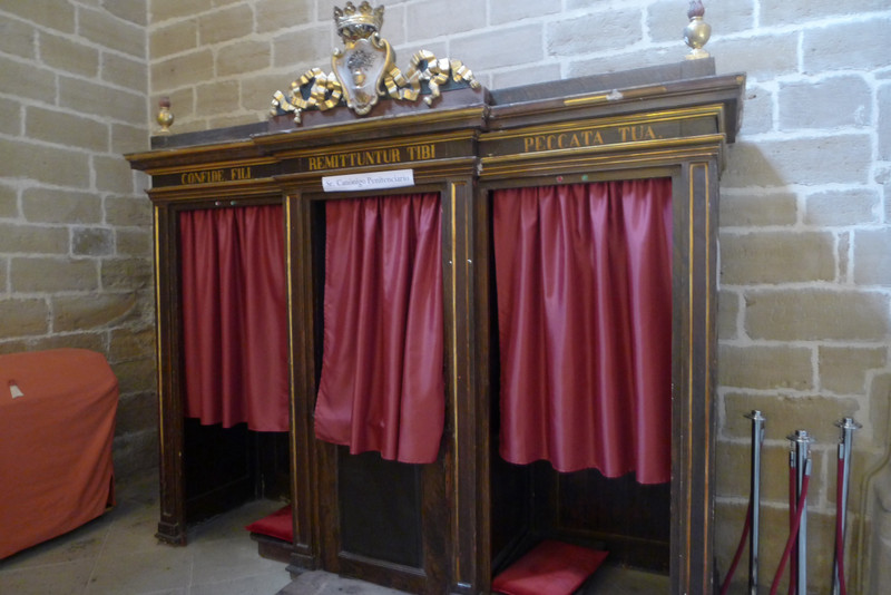 Confessional at the Cathedral. 