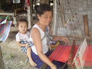 Weaving in the village