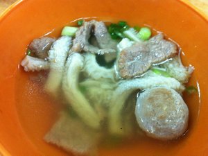 dry beef and tripe noodle