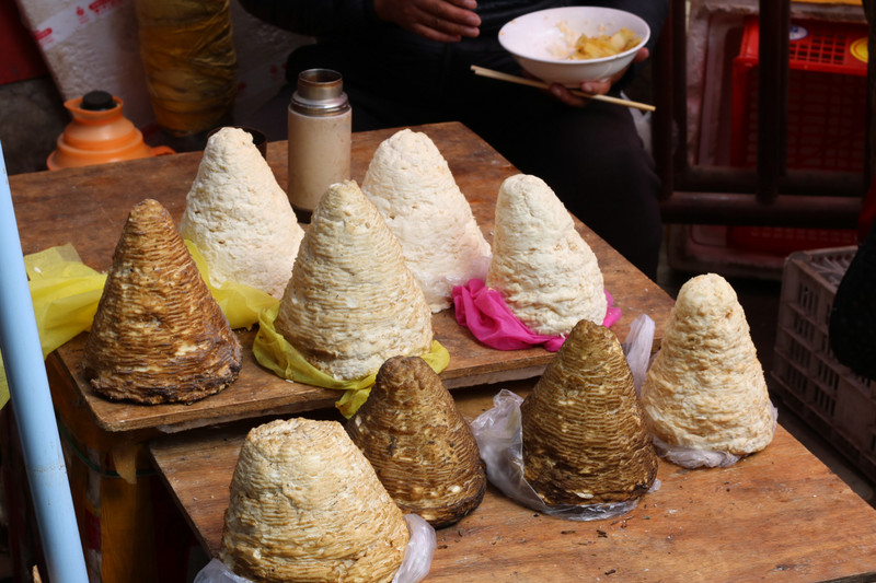 Yak cheese for sale in the market
