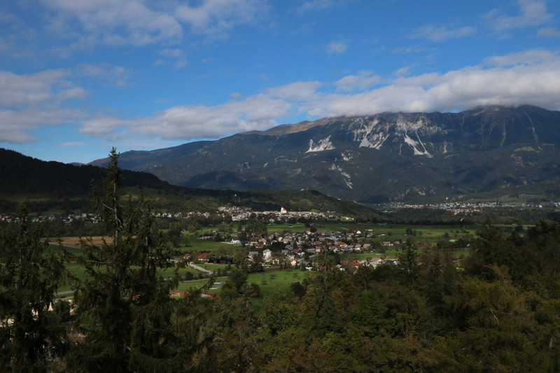 View over the countryside from Bled Castle