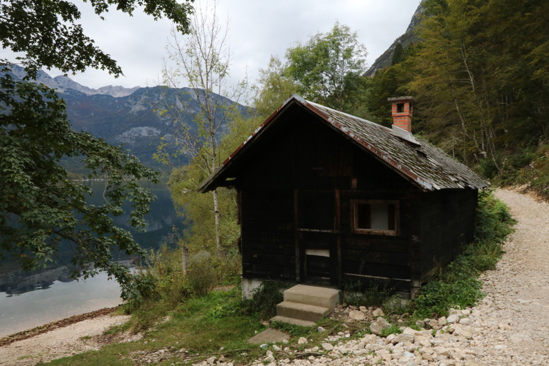 Hut beside Lake Bohinj