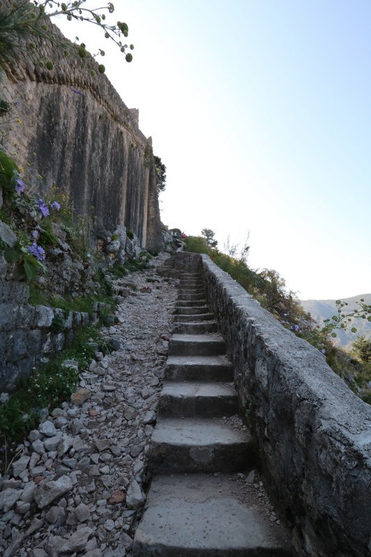 The climb up to St. John's fortress