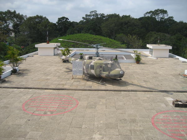 Helipad...the two red circles are where bombs hit