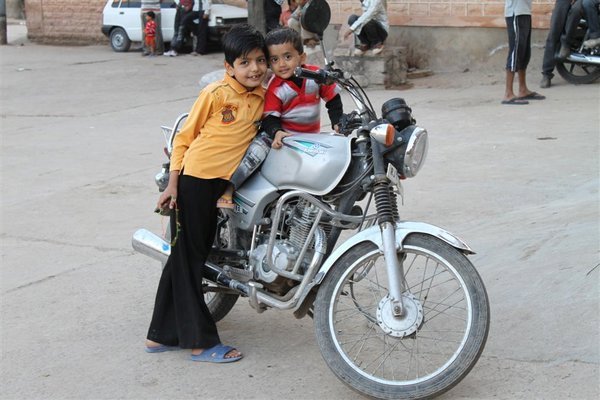 And one of my brother and me on the motorbike...