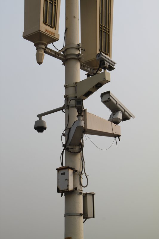 A few CCTV cameras in Tiananmen Square