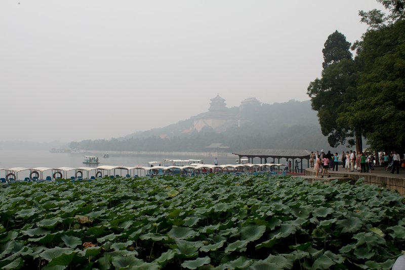 Haze over the lake at The Summer Palace