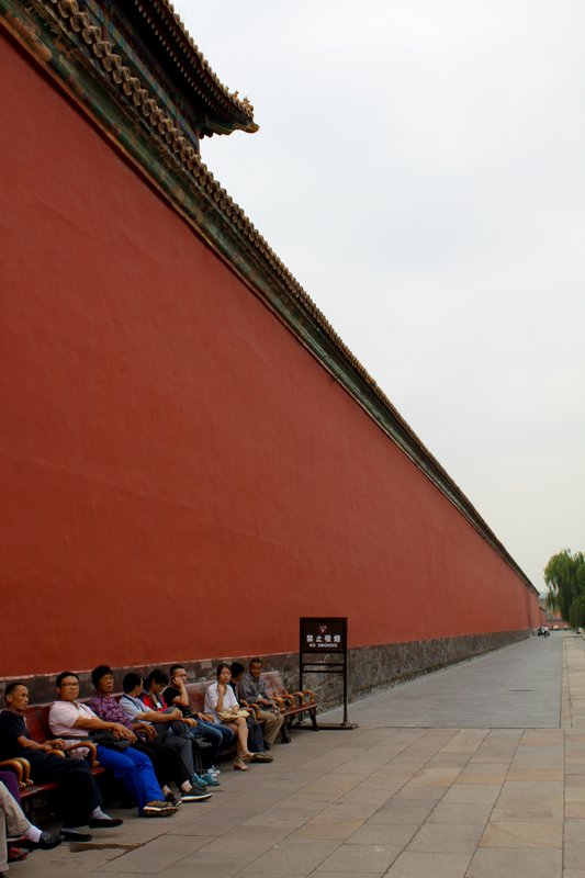 The huge walls of the Forbidden City