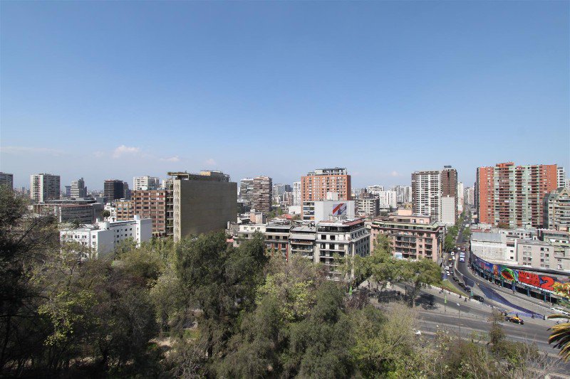 View over Santiago from Cerro Santa Lucia