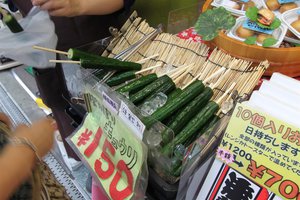 Cucumbers on a stick