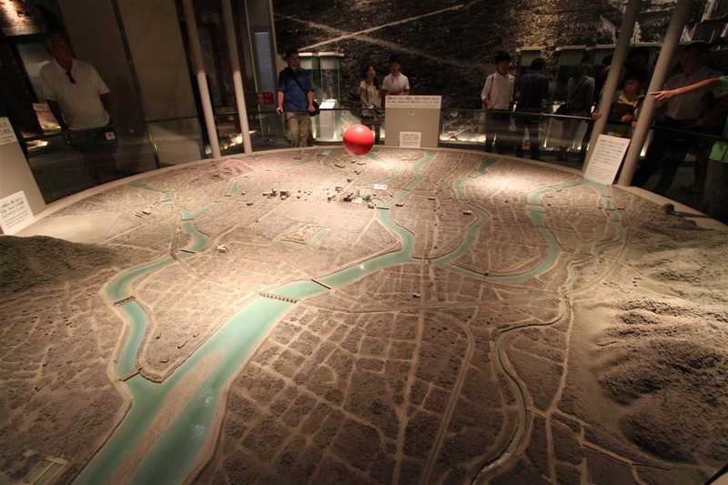 Scale model of Hiroshima after the bomb